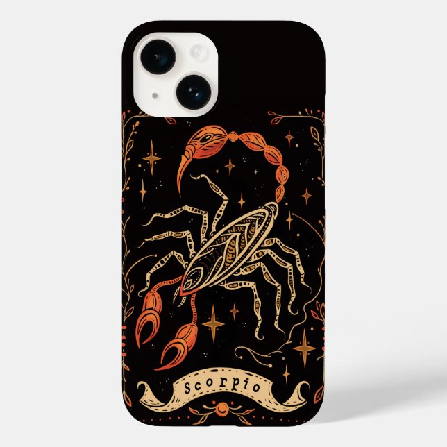 iPhone Case Scorpio Celestial Zodiac Art (Back)