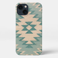 iPhone Case - Southwestern Weave, Pastel Aqua