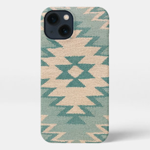 iPhone Case - Southwestern Weave, Pastel Aqua 