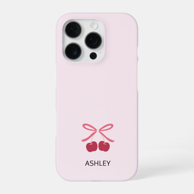 iPhone Case | Sweet Cherry Bow Cute Phone Cover (Back)