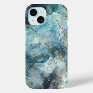 iPhone Case, Thunder Marble Impact-Resistant Case: iPhone 15 Case