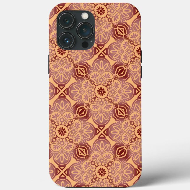 iPhone case tribal peach mauve (Back)