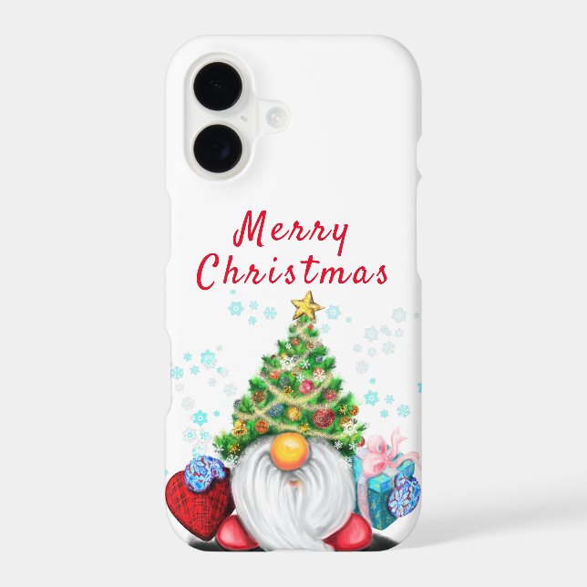 iPhone Case with Christmas Gnome (Back)