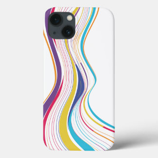 iPhone case with curb and colourful lines