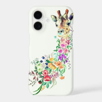 iPhone Case with Floral Giraffe