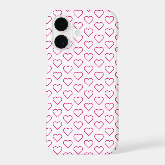 iPhone Case with Hearts (Back)