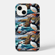 iPhone Case with Icelandic Puffins