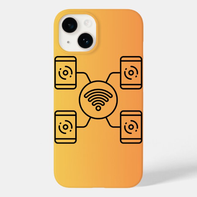 iPhone Case with internet logo (Back)