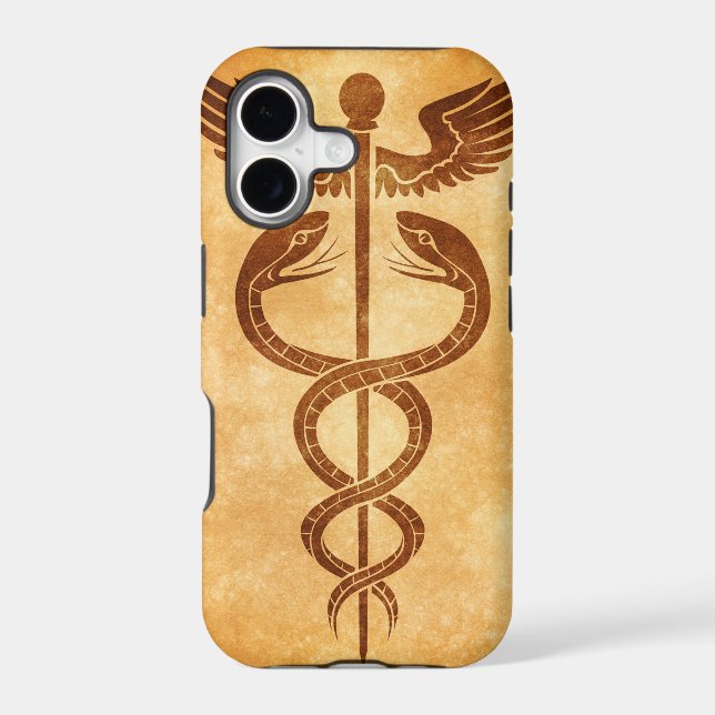 iPhone case with Mercury caduceus. (Back)