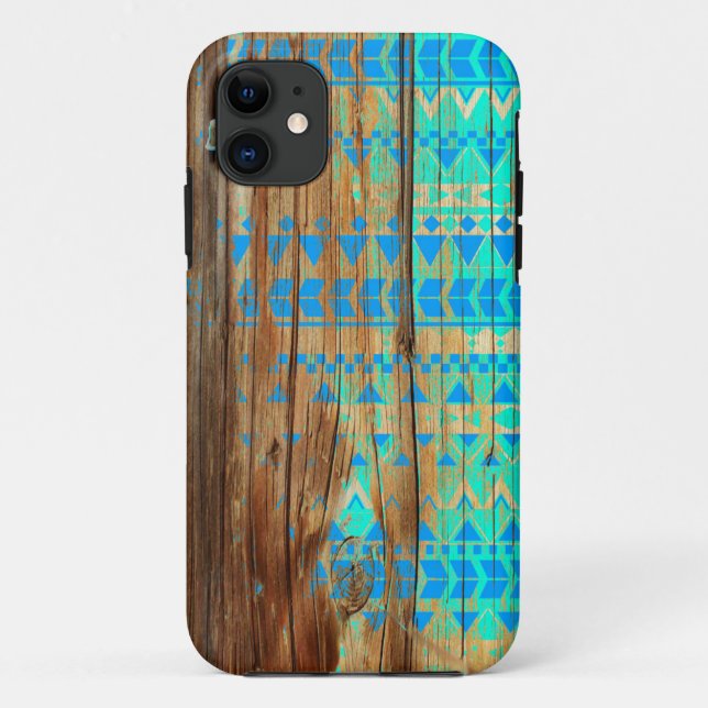 iPhone Case Wood Aztec Wooden iPhone 6 case (Back)