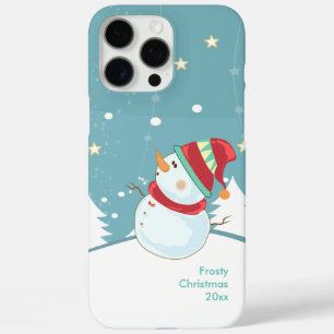 iPhone Cases-Christmas Phone Case-Winter Snowman iPhone 16 Pro Max Case
