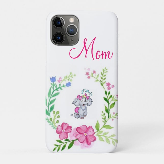 IPhone Cases Elephant Mum (Back)