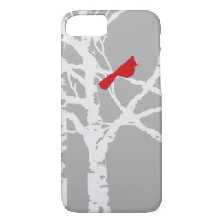 iPhone cover.  Cardinal on tree branch. iPhone 8/7 Case