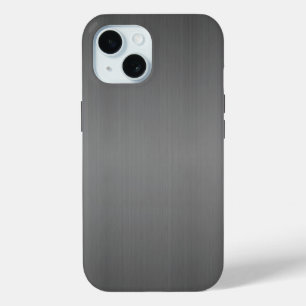 iPhone - Dark Brushed Metal iPhone 15 Case