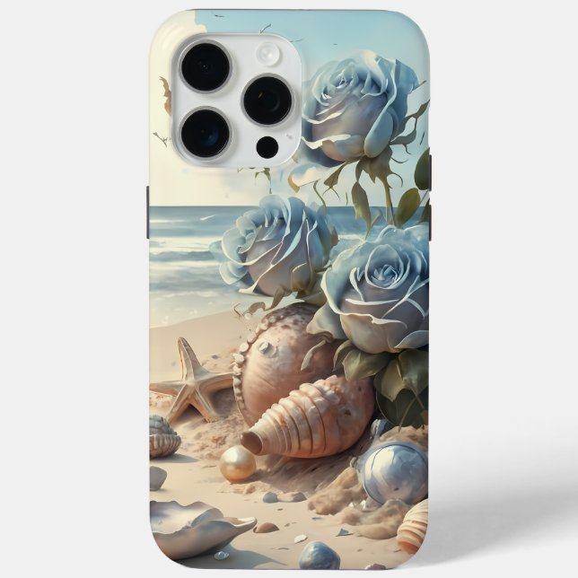 iPhone / Denim Blue Rose Beach Vibes iPhone Case  (Back)