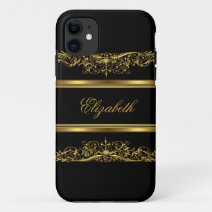 iPhone Elegant Classy Gold Floral iPhone 11 Case