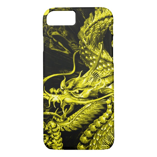iPhone Gold Chinese Emperor Dragon Art Case (Back)
