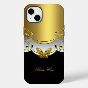 iPhone Green Gold Black White Butterfly Case-Mate iPhone Case