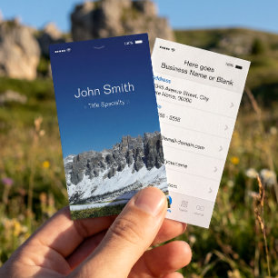 iPhone iOS Customisable Flat UI Style Business Card
