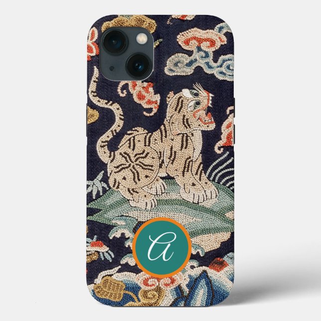 iPhone / iPad case CUSTOM INITIAL JAPANESE TIGER (Back)