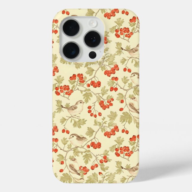 iPhone / iPad case cute spring botanical flowers  (Back)