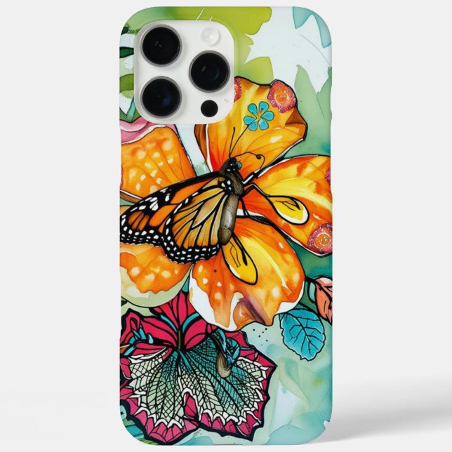 iPhone / iPad case floral watercolor (Back)