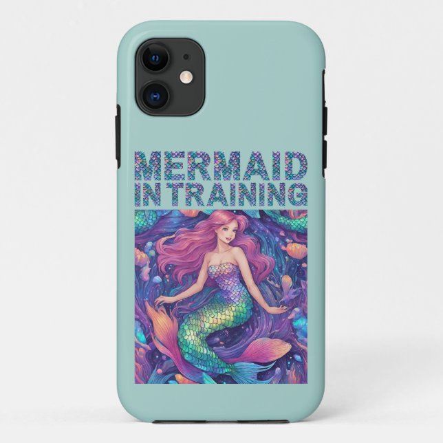 iPhone / iPad case Mermaid in Training (Back)