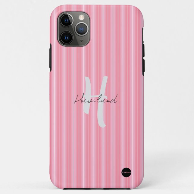 iPhone / iPad case Pale Pink Stripe (Back)