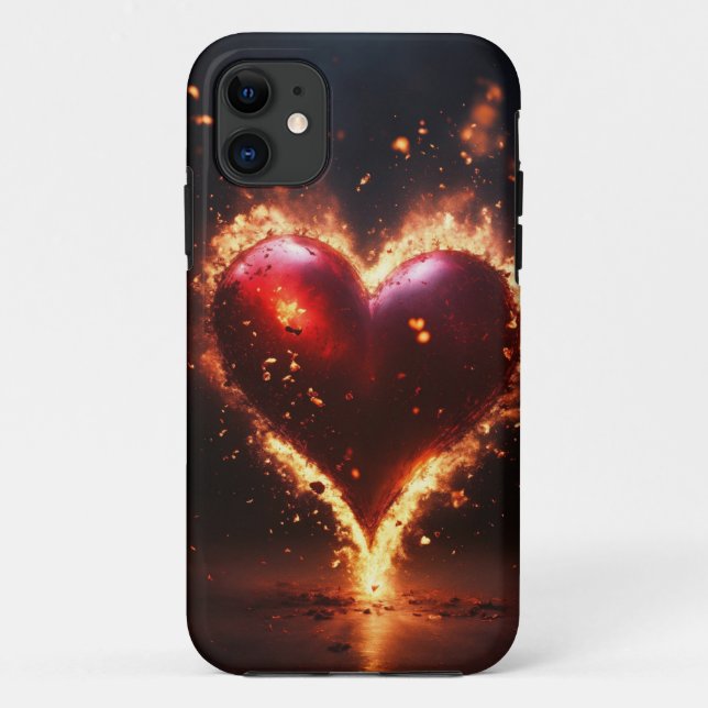 iPhone / iPad Case red Hot Fire – Bold Flame Energ (Back)
