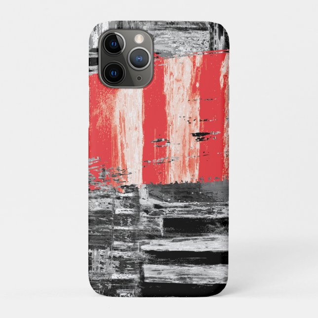 iPhone / iPad Case – Red Pulse Abstract Design (Back)