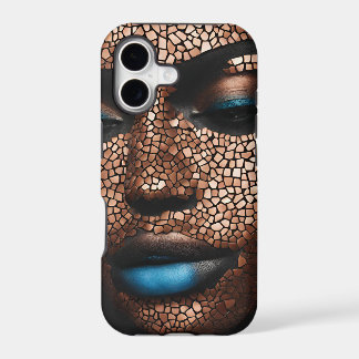 iPhone / iPad case Woman Blue Copper Mosiac