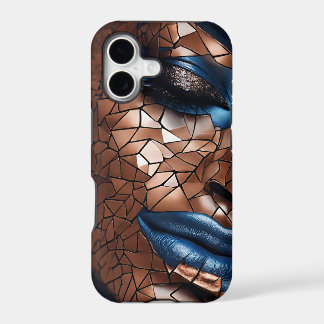 iPhone / iPad case Woman Blue Copper Mosiac