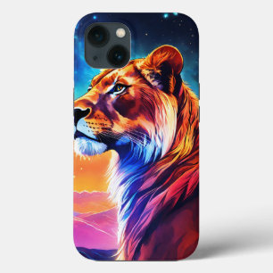 iPhone / iPad caseLioness Under Starry Sky Futuris 13 Case