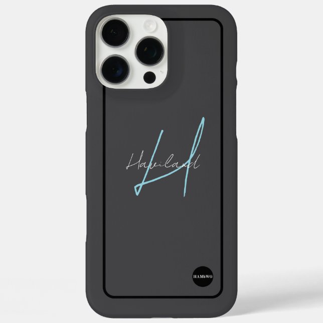 iPhone Modern Cell Phone Case w/ Name HAMbyWG (Back)