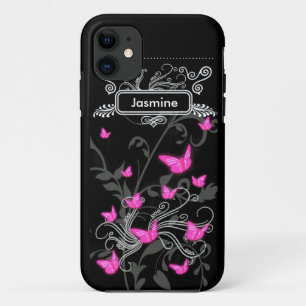 iPhone SE + iPhone 5/5S Case Pink Butterflies