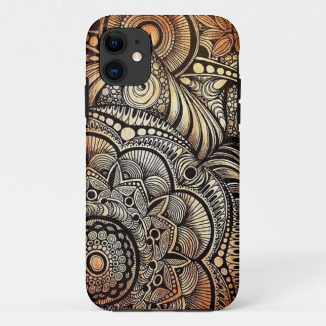 iPhone SE + iPhone 5/5S, Henna doodle Case-Mate iPhone Case (Back)
