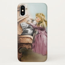 iPhone vintage case - Piano Girl