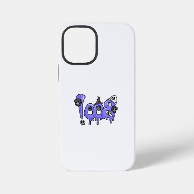  iPhone with a clear case  "BOO!" design  (Back)