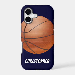 iPhone X Case, Basketball, Blue, Personalised