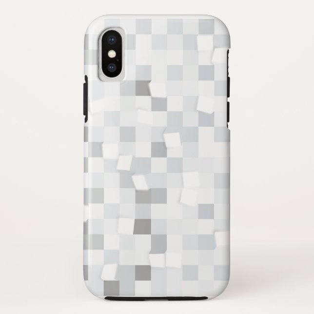 iPhone X White Abstract Design Case (Back)