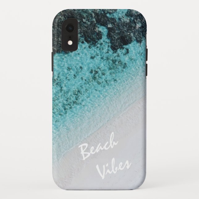 Iphone XR Cases Beach Design Custom Name Photo (Back)