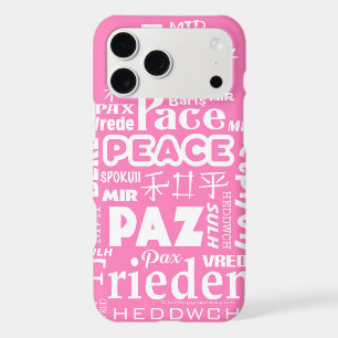 iPhone XS Max tough. Pink peace multi languages