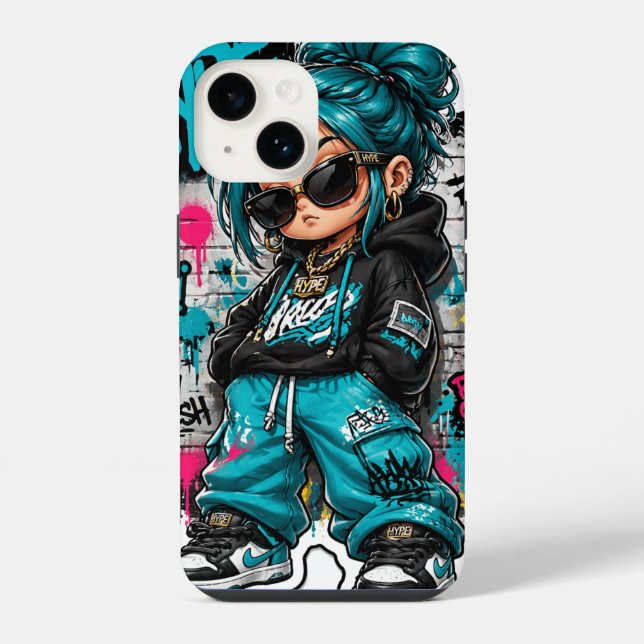 IPhones covere Chibi Hip-Hop Girl iPhone Case (Back)