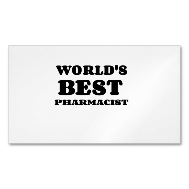 iPiccy-DesignWORLD'S BEST PHARMACIST Magnetic Business Card (Front)