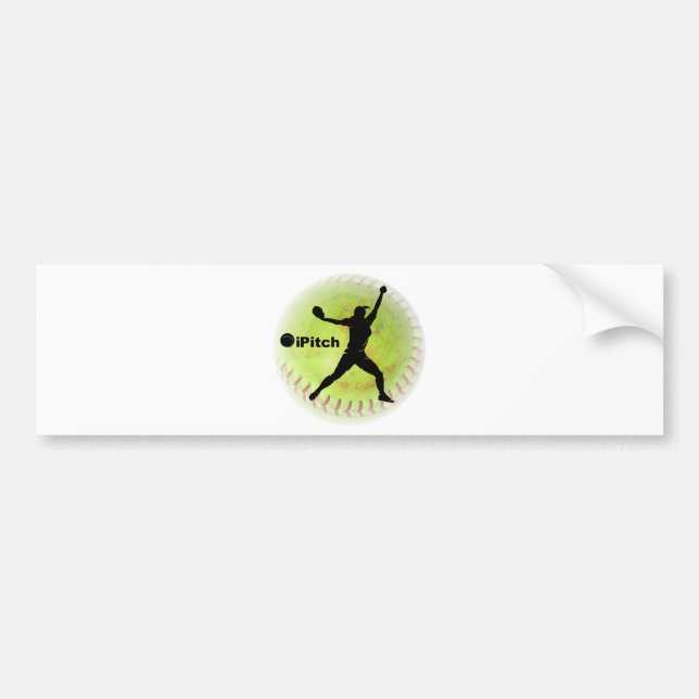 iPitch Fastpitch Softball Bumper Sticker (Front)