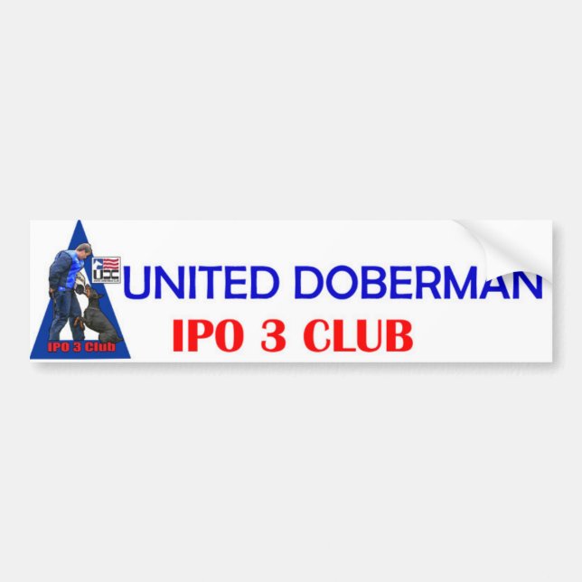 IPO 3 Club Bumper Sticker (Front)