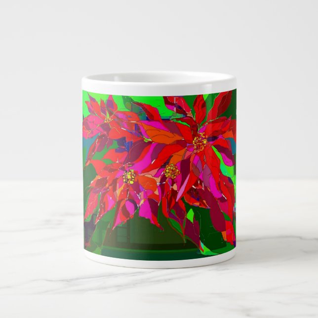 iPoinsettia Large Coffee Mug (Front)