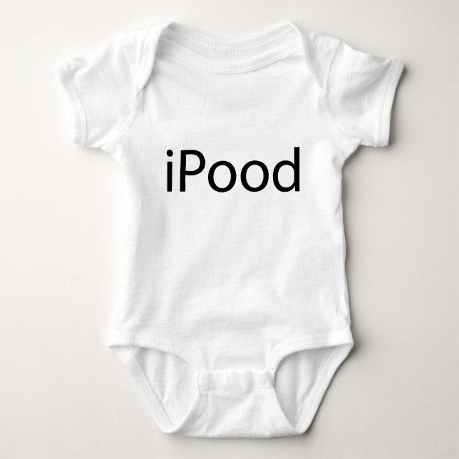 iPood/Apple Logo Baby Bodysuit (Front)