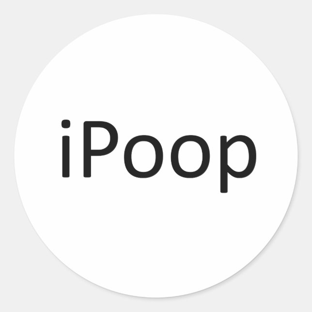 iPoop Classic Round Sticker (Front)