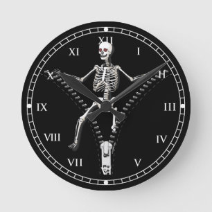 ipper Skeleton  clock
